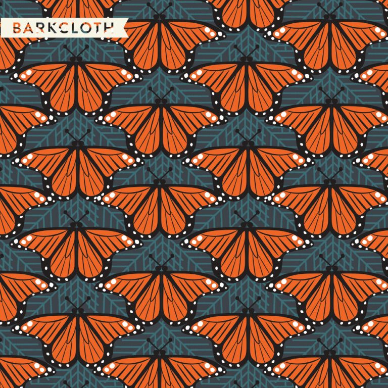 Monarch Butterflies Barkcloth